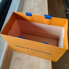 Louis Vuitton 8 5    X 7    X 4 5    Authentic Paper Shopping Tote Bag Small Orange