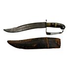 Antique India Indian Large Kukri Gurkha Fighting Knife With Shield