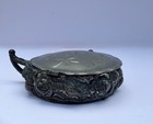 1893 Chicago World s Fair Souvenir Hinged Trinket Box Antique Floral Metal