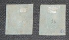 Gb Qv 1841 1d Red Imperfs X2 Sg8  Blued Paper  62  42 Cancels  Tf  Ac Letters
