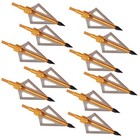12 Pack 3 Fixed Blade Archery Hunting Broadheads 100 Grain With Case Arrow Head