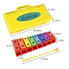 Ennbom 8 Notes Chromatic Xylophone Glockenspiel Resonator Bells With Yellow 