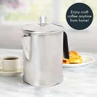 Heavy Duty Stove Top Percolator Coffee Pot Maker Stainless Steel 9-cup