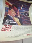 Frank Sinatra Come Fly With Me   to The Sands Hotel  Poster 21x28 In Color Rare
