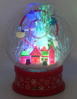 Gemmy 2018 North Pole Christmas Carousel Lighted Animated Snow Globe Rare