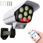 Solar Power Dummy Security Camera Fake Waterproof Led Light Surveillance Outdoor