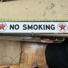 Texaco No Smoking Porcelain Strip Sign-vintage Antique