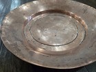 Antique Ottoman Copper  Bowl 16  Tinned Hand Hammered From Turkey Signed