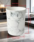 2pack 2gallon White Small Trash Can Round Wastebasket Kitchen Bathroom