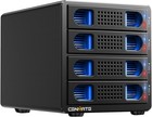 Aluminum 4 Bay Hard Drive Raid Enclosure With Cooling Fan For 2 5 3 5  Sata H   