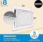 Simply By Mervfilters  20x24x1 Merv 8 Mpr 600 Air Filter 6 Pack - White