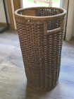 Vintage Wicker Umbrella Basket Stand 16   h X 9 w