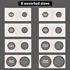 400pcs Coin Holders Cardboard Coins Flips 2x2  8 Sizes 8 Assorted Sizes 