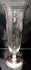 Pairpoint 11 25  Cut Glass Vase Frank Whiting Sterling Base  616 Floral Details