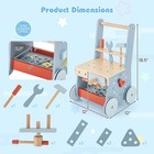 2-in-1 Wooden Baby Push Walker W  Bottom Storage Toys   Multi-activity Center