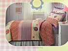 Twin Quilt   Std Sham Ladybug Flowers  Broad Stripes    New  Cotton That s Mine
