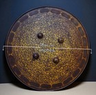 Islamic  19th C  Persian-mughal Sheild  dhal   Gold Koftgari Middle Eastern