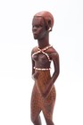 Vintage African 12 2  Carved Statue Africa Tribal Ethnic Wooden Figure Hand Made