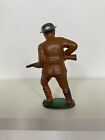 Vintage 1930 s Barclay B18  Lead Soldier Charging Short Stride- Metal Hat