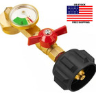 Propane Refill Adapter With Valve And Gauge Fill 5 Lb Bottle From 40 Lb Tank 90  