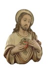 Rare Vintage Jayess Co Sacred Heart Jesus Chalkware Wall Plaque Catholic 14   