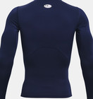 Under Armour Heatgear Compression Long Sleeve Shirt Men s Large Navy 1361524 Nwt