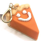 New Cute  Bbw Pumpkin Pie Slice Pocketbac Holder For Gel Clip Keychain Backpack