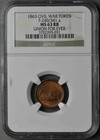 1864 Patriotic Civil War Token 240 341a Ngc Ms63 Rb Union For Ever