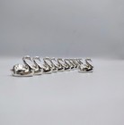 12 French Vintage Swan Dinner Table Card Name Menu Holder Silver Metal