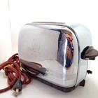 Vintage Chrome Toastmaster Two Slice Toaster Model 1b9 Works
