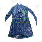 Balera Dancewear Women s Large Blue Sequin Outfit Dress Skorts