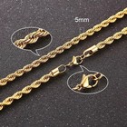 Stainless Steel Singapore Rope Chain Necklace 2-6mm Unisex Men Women Jewelry