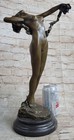 Harriet Frishmuth The Vine Nude Beauty Stretching Bronze Sculpture Decor Art
