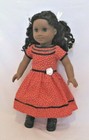 Doll Clothes 18  Doll Dress Red Black  Fits American Girl Doll Cecile 1853 Era