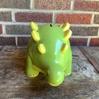 Dinosaur Stegosaurus Piggy Coin Bank Ceramic Green Yellow 2013 Circo Target Guc