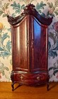 Dollhouse Miniature Vintage Bespaq Armoire Wardrobe Carved Crest 1 12 Scale