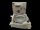 Charger Plates New Set Of 8 Silver Leaf Finish 13 Inch Costco With Carrier Tray