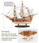 Sailingstory Wooden Model Ship Mayflower 1 60 Scale Replica Sailing Ship Mode   