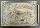 Vintage Indian Motorcycle Brass Belt Buckle Wyoming Studio Art Works Motorcycles
