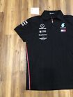 Mercedes-benz Amg Petronas F1 Team Polo Shirt Men   s Black Racing Formula 1 Xxl