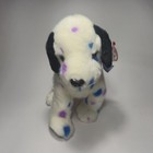 Ty Beanie Buddy Dizzy The Dalmatian With Purple And Blue Spots Plush 2001 W tags