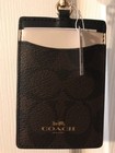 Coach Authentic Signature C Lanyard Id Case Color Block Brown nutral-w White Nwt