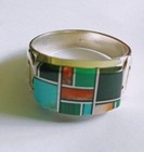 Sterling Silver Navajo Bear Inlay Turquoise Inlay Ring 11 75 Sign O t o 8 3 Gram