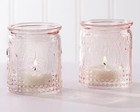 Kate Aspen Vintage Glass Tea Light Holder  set Of 4    Assorted Colors   Sizes 