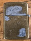 Vintage Zippo Brass Lighter Korea Kmag Nov 1950 Apr 1952 Nco Open Mess