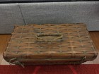 Vintage Woven Wicker Basket With Lid