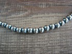 Native American Hand Strung Round Navajo Pearl 18  Necklace By I  John