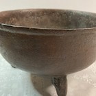 Antique 3 Legged Black Cast Iron Cauldron Bean Pot Planter 5  X 7 5  Rustic