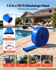 Vevor Discharge Hose 1-1 2  X 50 Ft Pvc Lay Flat Backwash Water Pump Pool Hose