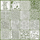 16 Pcs Layering Stencils For Painting - 6 x6  Mixed Texture Mixed Style 2